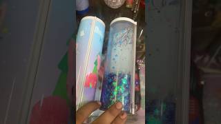 Round shape pencil box with calculator  Glitter pencil case with mirror backtoschool stationery [upl. by Anisirhc]