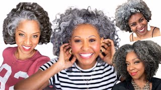 NATURAL HAIRSTYLES FOR BLACK WOMEN  Gray Hairstyles Black Women Can Rock [upl. by Quiteria614]