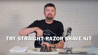 Try Straight Razor WetShave Kit Tutorial 208 Gold Dollar for Beginners [upl. by Ardekan15]