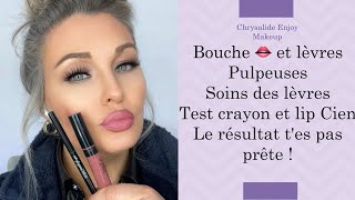 Tuto lèvres 👄 pulpeuses et soins 24h 😱💋chrysalideenjoymakeup lipsticktutorial action lips [upl. by Dyrrej]