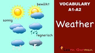 Learn German Vocabulary  Weather in German Wetter [upl. by Anitnoc]