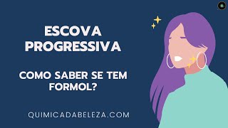 Escova Progressiva  Como saber se tem formol [upl. by Essirahc56]