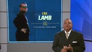 WATCH ETSU introduces new head football coach Tre Lamb [upl. by Vowel734]