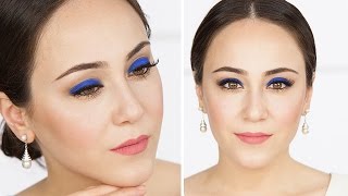 edles Abend Makeup I blauer Lidschatten I Tutorial I by Hatice Schmidt [upl. by Torras115]