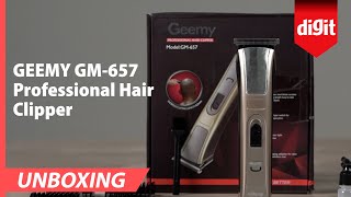 GEEMY GM 657 Professional Hair Clipper Unboxing [upl. by Naujid255]