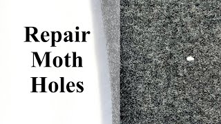 How to Repair Moth Holes with Felting Wool  Needle Felting [upl. by Gautea]