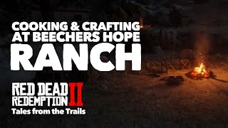 Red Dead Redemption 2 How to cook at Beechers Hope  How to craft at Beechers Hope [upl. by Alitta]