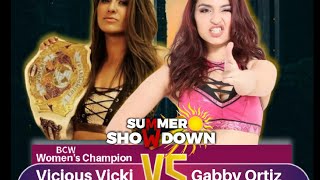 Vicious Vicki VS Gabby Ortiz BCW Womens Championship Full match [upl. by Hsiekal]