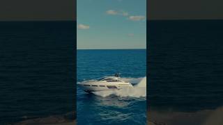 Crashing waves on this Pershing 6X 🌊🤩 yacht boatlife [upl. by Gnuy]