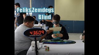 Feliks Zemdegs Final 3x3x3 Blindfolded LAT Guatemala [upl. by Alben]