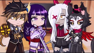 Hazbin Hotel React To Archons  Genshin Impact  Gacha React [upl. by Attiuqram]