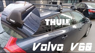 Thule Wingbar Edge Roof rack Volvo V60 Without railing [upl. by Pathe]