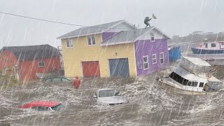 Thousands without Power in Ireland Storm Debi brings wind and storm surge to Northern Ireland [upl. by Neelyam489]