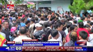 Jokowi Disambut Meriah Ratusan Pedagang Pasar Beriman [upl. by Nylaj299]