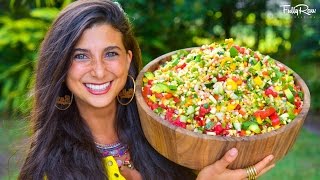 Epic FullyRaw Mexican Sweet Corn Salad [upl. by Navannod52]