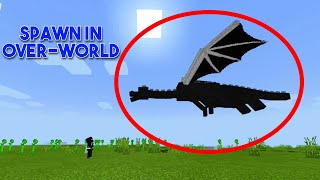 How to Summon The Ender Dragon In The Over World Minecraft Bedrock 117 LEGIT [upl. by Narba]