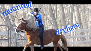 Mounted Archery Practice GoPro and Pixio [upl. by Nedaj]