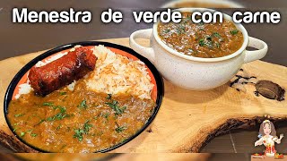 🇪🇨PÁSAME AL OTRO LADO🇪🇨‼️MENESTRA DE VERDE CON CARNE♨️❤️ receta 100 Manaba🥰 [upl. by Sethi134]