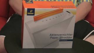 Unboxing AktenvernichterPapierschredder von EduschoTchibo [upl. by Eatnuhs858]