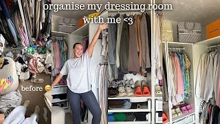 DECLUTTER  ORGANISE MY WARDROBE ROOM WITH ME satisfying clear out yay [upl. by Ibrad373]