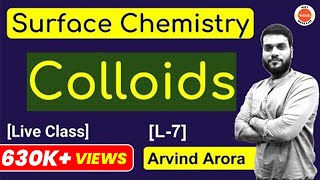 L7 Colloids  Surface Chemistry  JEE NEET  By Arvind Arora [upl. by Nedak162]