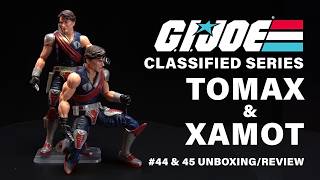 Action Figure UnboxingReview  Hasbros GI Joe Classified Tomax amp Xamot  44 amp 45 [upl. by Acire]