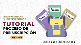 Tutorial para el Proceso de Preinscripción en Línea 20232024 [upl. by Jala]