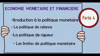 Economie monétaire et financière S3 Politique monétaire [upl. by Aicirtak]