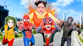 SUPERHEROs Story  Hey All SpiderMan Go Kill Doll SQUID GAME  Action Real Life [upl. by Crandall245]