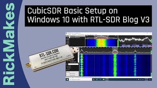 CubicSDR Basic Setup on Windows 10 with RTLSDR Blog V3 [upl. by Adine]