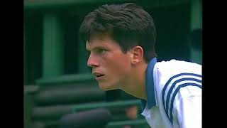 Tim Henman vs Ievgeni Kafelnikov 1996 Wimbledon R1 Highlights [upl. by Enitnemelc]