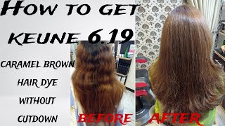 how to do keune 619 hair color without cutdownhoney brown hair dyelight brown hair dye keune619 [upl. by Retsam254]