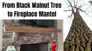 DIY FIREPLACE MANTEL Every step of the process from tree to mantel with our Woodland Mills HM126 [upl. by Ahsinroc]