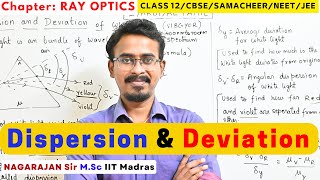 22 Prism Dispersion without deviation formulas Ray Optics NEET JEE mains Class 12 [upl. by Dorman]