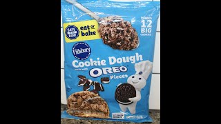 Pillsbury Cookie Dough Made with Oreo Pieces Review [upl. by Essirehc332]