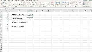 How to Find Standard Deviation and Variance in Excel [upl. by Kuth]