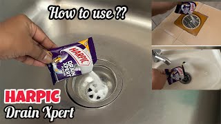 How to use Harpic Drain Xpert Powder  HARPIC Drain Cleaner  HARPIC Drain Xpert [upl. by Knowland]