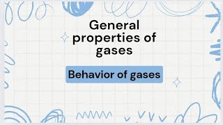 properties of gases class 11  chap5  behavior of gases [upl. by Ilrak]