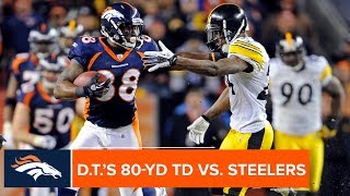 Demaryius Thomas 80Yd GameWinning TD in Overtime vs Steelers  Denver Broncos Highlights [upl. by Jaime128]