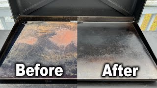 Bringing A Blackstone Griddle Back to Life  How to Restore Clean amp Season Cast Iron Flat Top Grill [upl. by Scheld]