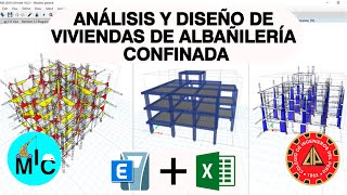 ANÁLISIS Y DISEÑO DE VIVIENDAS DE ALBAÑILERÍA CONFINADA ETABS Y EXCEL Clase 78 [upl. by Oiciruam]