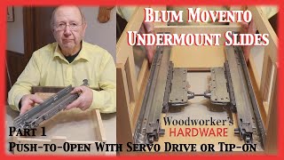 Installing Blum Movento Undermount Drawer Slides and Adding a PushtoOpen Feature [upl. by Sibelle]