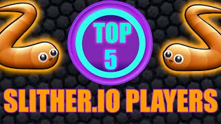 Slitherio  TOP 5 SLITHERIO PLAYERS  BEST SLITHERIO PLAYERS [upl. by Moselle717]