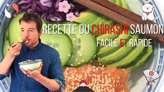 Recette du Chirashi saumon  supplément avocat tu connais [upl. by Jallier]