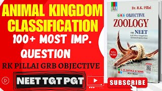 Animal kingdom classification MCQ from RKpillai objective for STET TGT PGT LT NEET BIOLOGY MOCK [upl. by Agnizn]