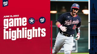 Nationals vs Astros Game Highlights 61523  MLB Highlights [upl. by Anoiek]