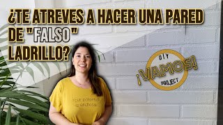 Cómo HACER una PARED de LADRILLO quotFALSOquot  ¿TE ATREVES  DIY  👩‍🔧BRICOPOWER 🧰✨ [upl. by Medrek]