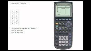 Using the Two Var Statistics mode on the TI84 [upl. by Nojid]