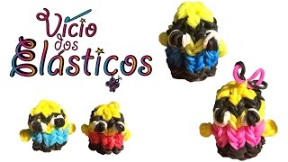 Como fazer Minion de elásticos no tear  Rainbow Loom [upl. by Sherburn]