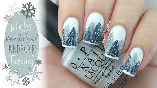 Easy Winter Wonderland Nails Tutorial [upl. by Cuttie]